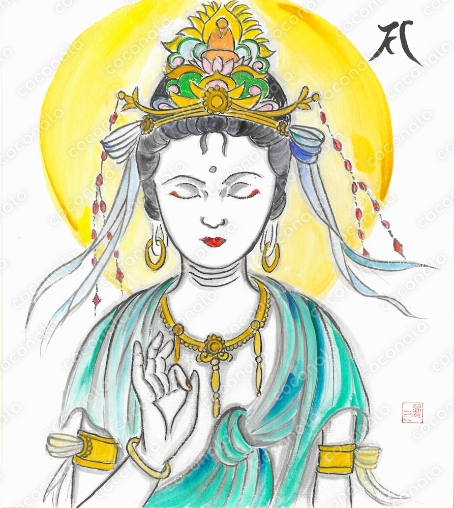 聖観音菩薩　仏画アート