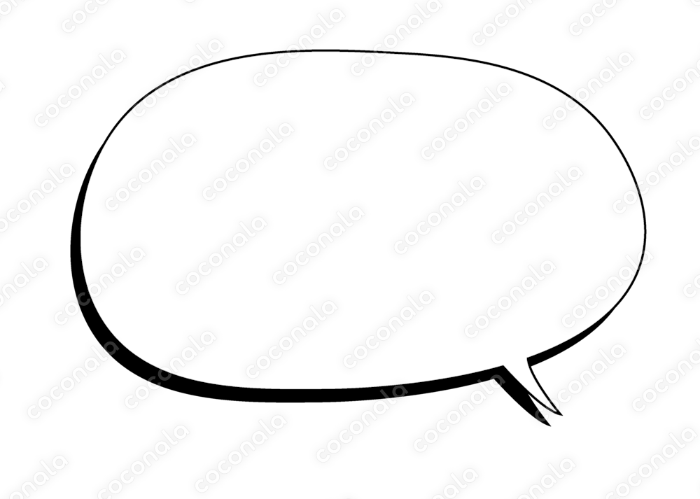 影付きの丸い吹き出し　漫画のセリフ用