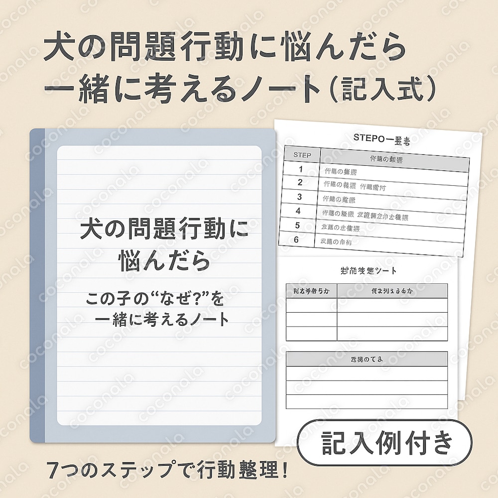 犬の問題行動に悩んだら：一緒に考えるノート