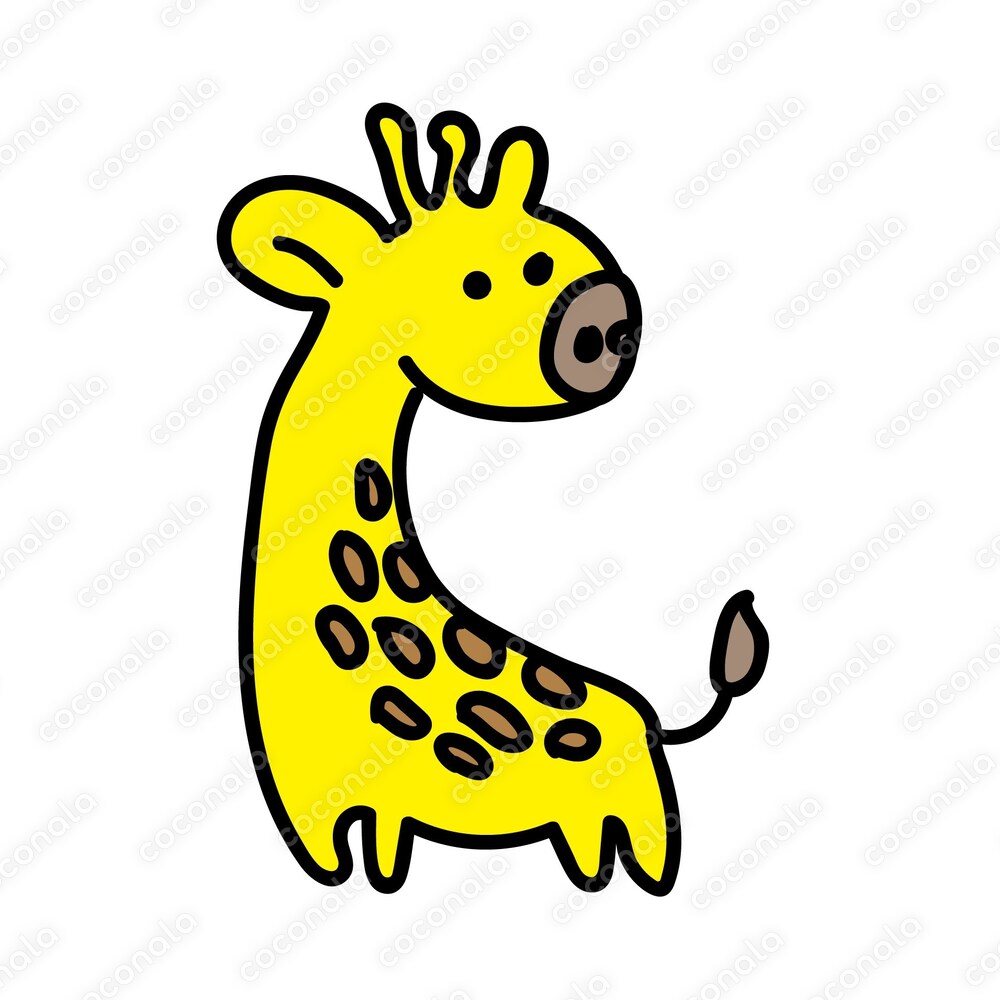 お好きにお使いください。オリジナル動物キャラクター　キリンです。