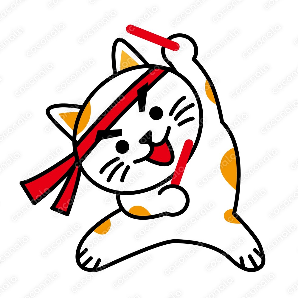 お好きにお使いください。オリジナル動物キャラクター　踊るオタクネコです。