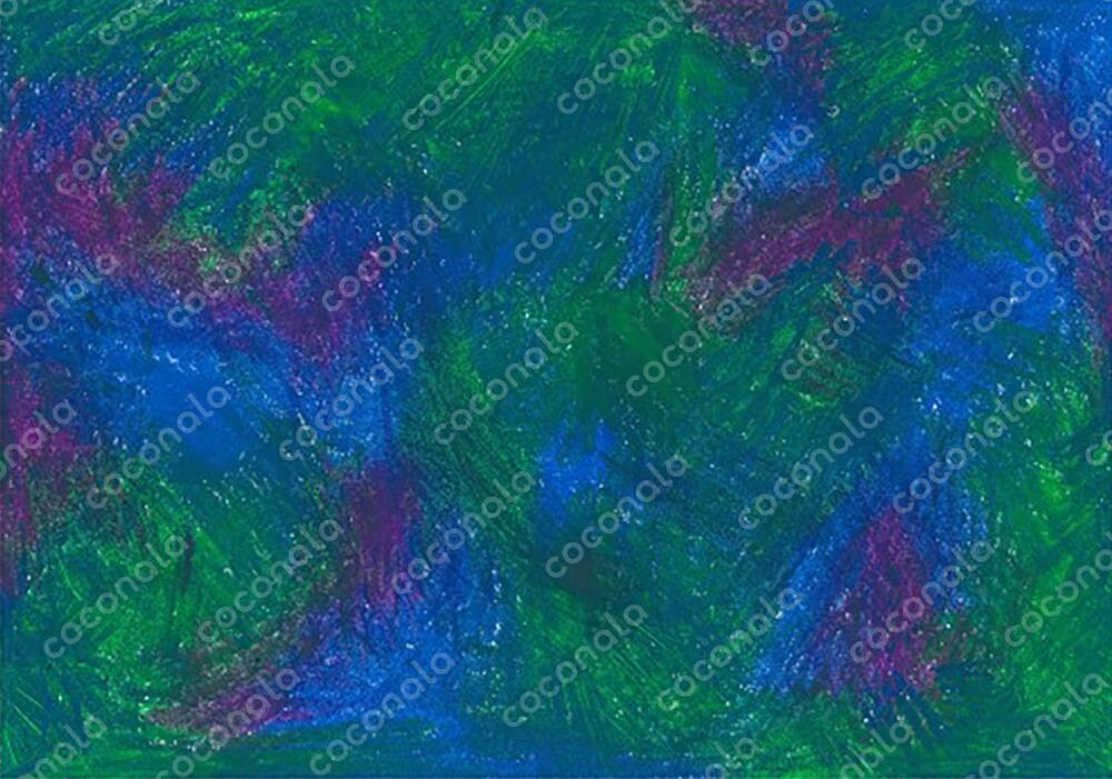 背景素材　深い森のクレヨン画