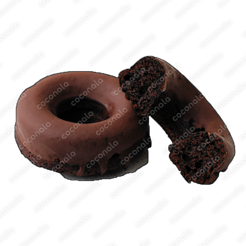 食べ物素材・チョコドーナツ【透過PNG】