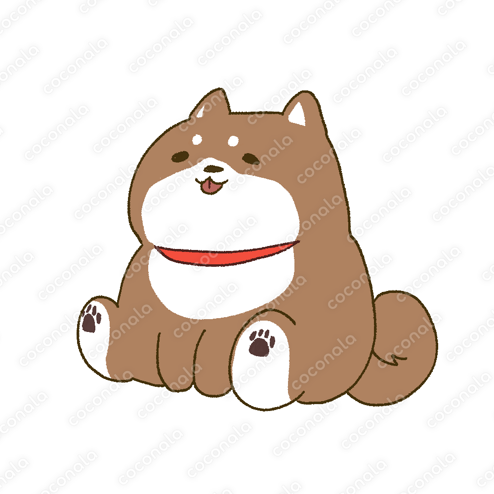 ひとやすみする柴犬
