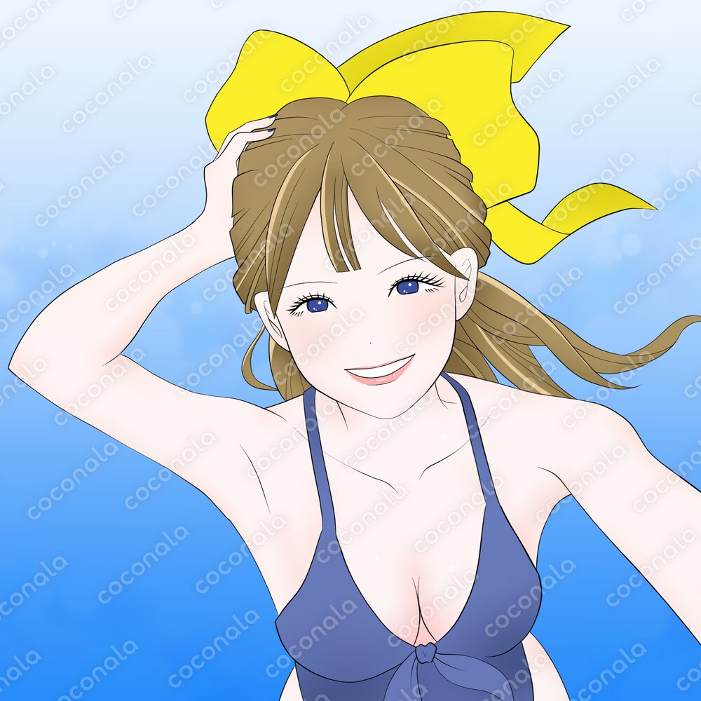 【商用利用OK】夏の女の子イラスト♡アイコンにも