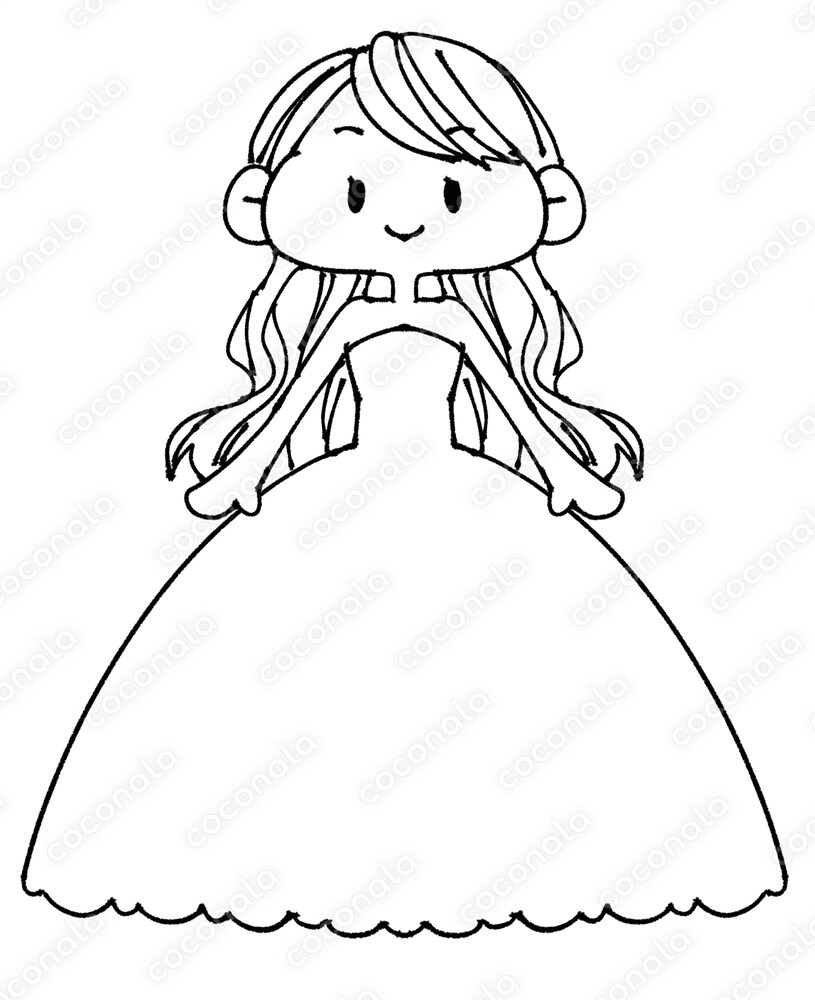 ドレス色当てクイズイラスト