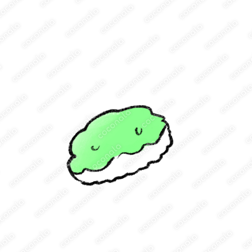 ゆるいテイストのずんだもち素材