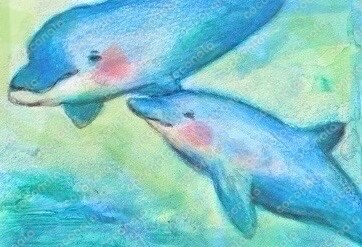 仲良しイルカ　