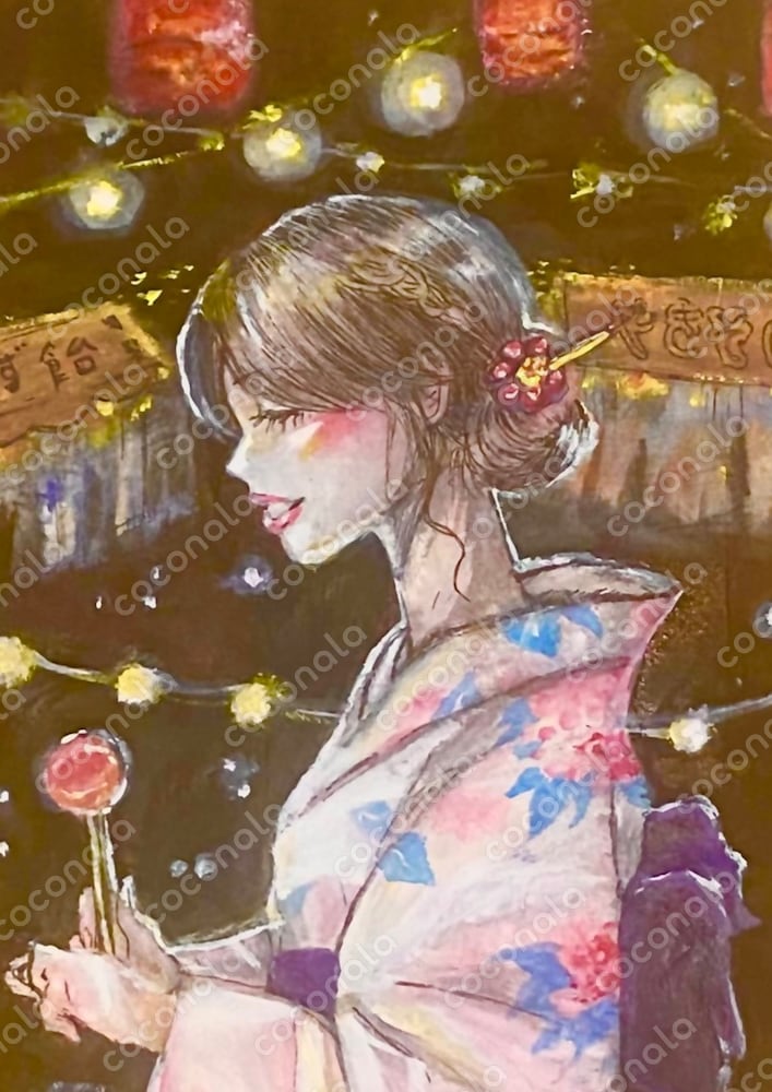 夏の風物詩　浴衣の女性