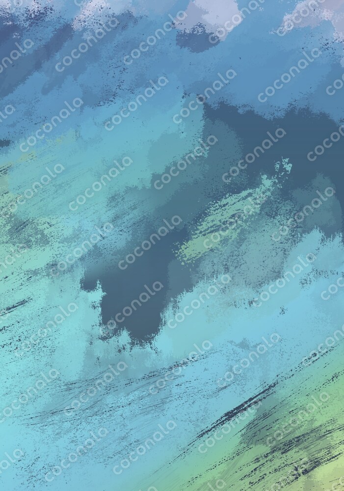 『空の音』ポストカードやThanksカードデザインの背景に使用できる爽やかで優しい水彩画素材