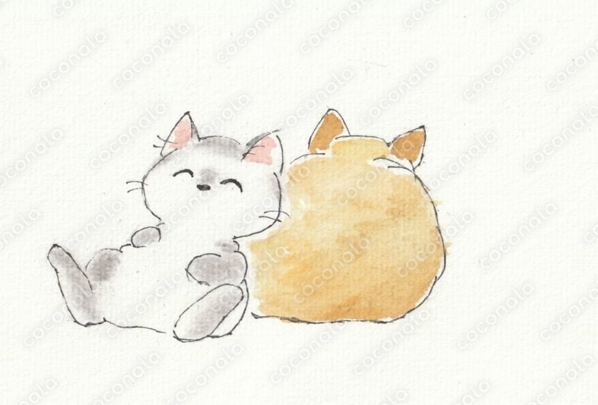 癒されるイラストです。