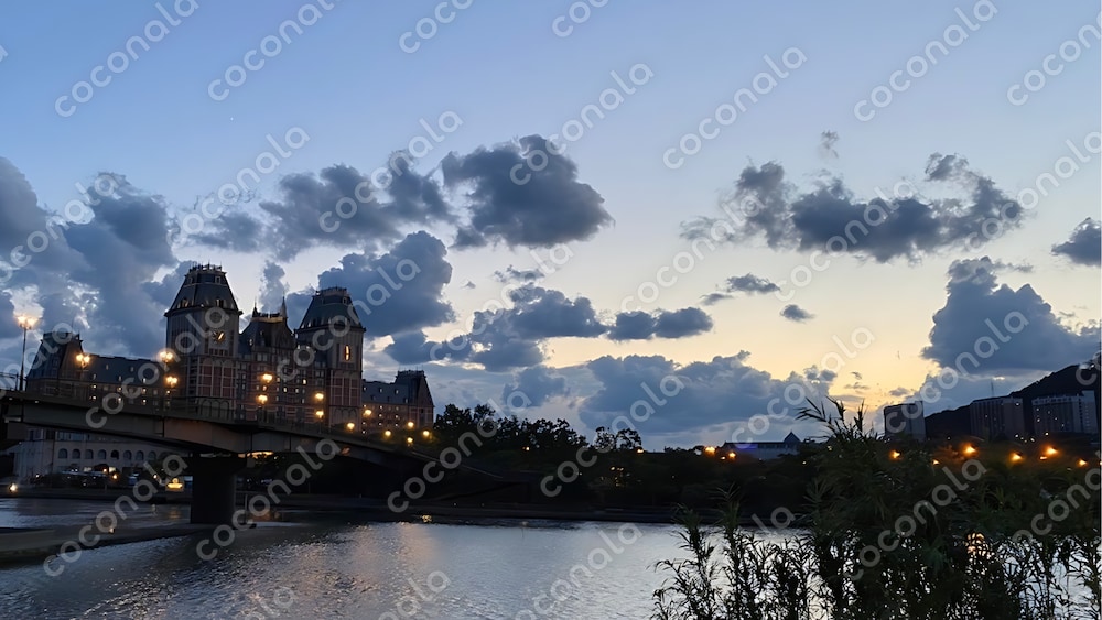 Zoom背景、壁紙、夕暮れ
