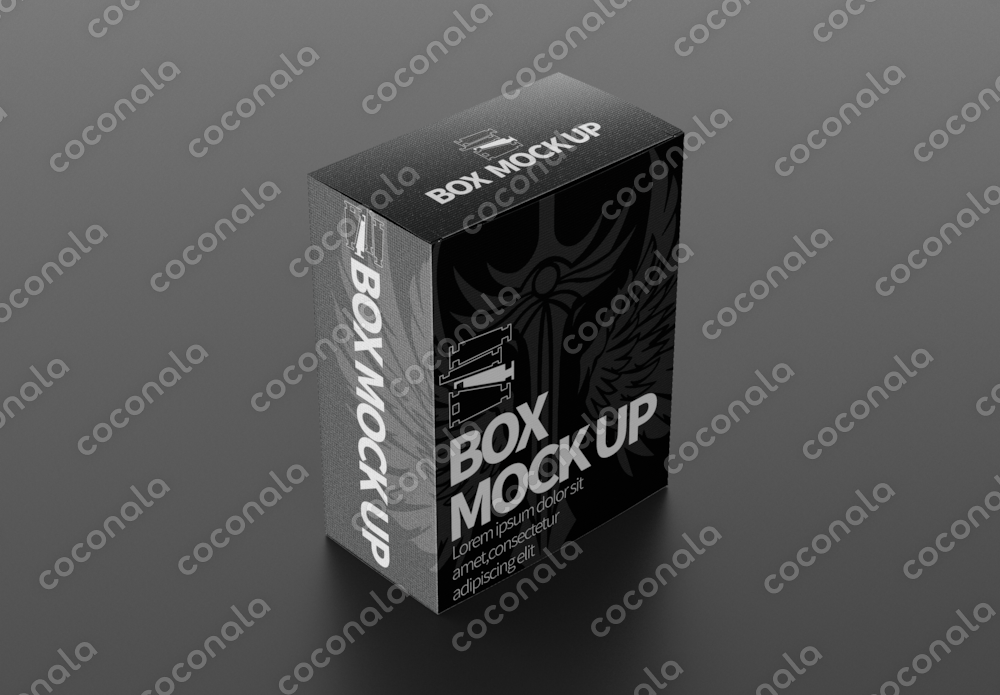 ビジネスシーンで輝く。プロ品質の箱モックアップ。No001