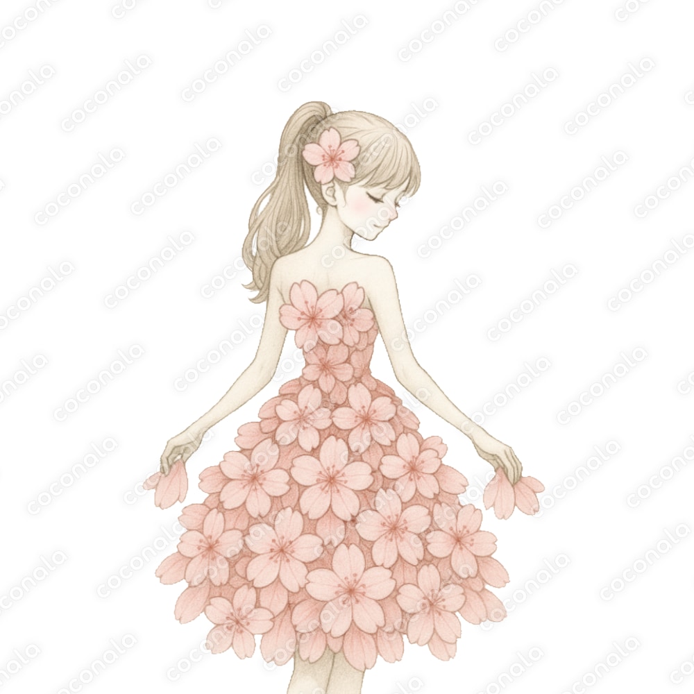 水彩アイコン（お花の妖精④）〜さくらver.〜