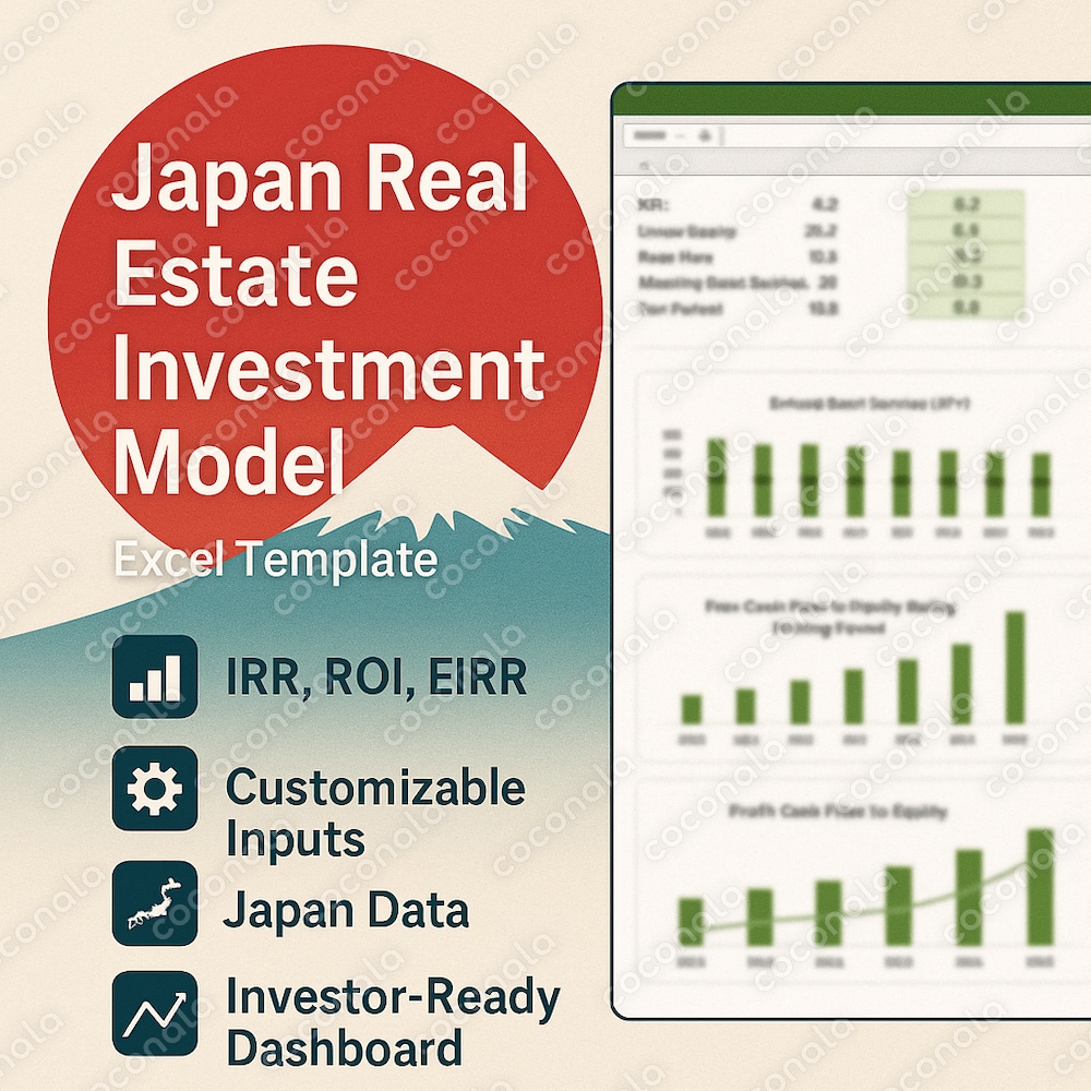 日本不動産投資向け財務モデル（エクセルテンプレート）
