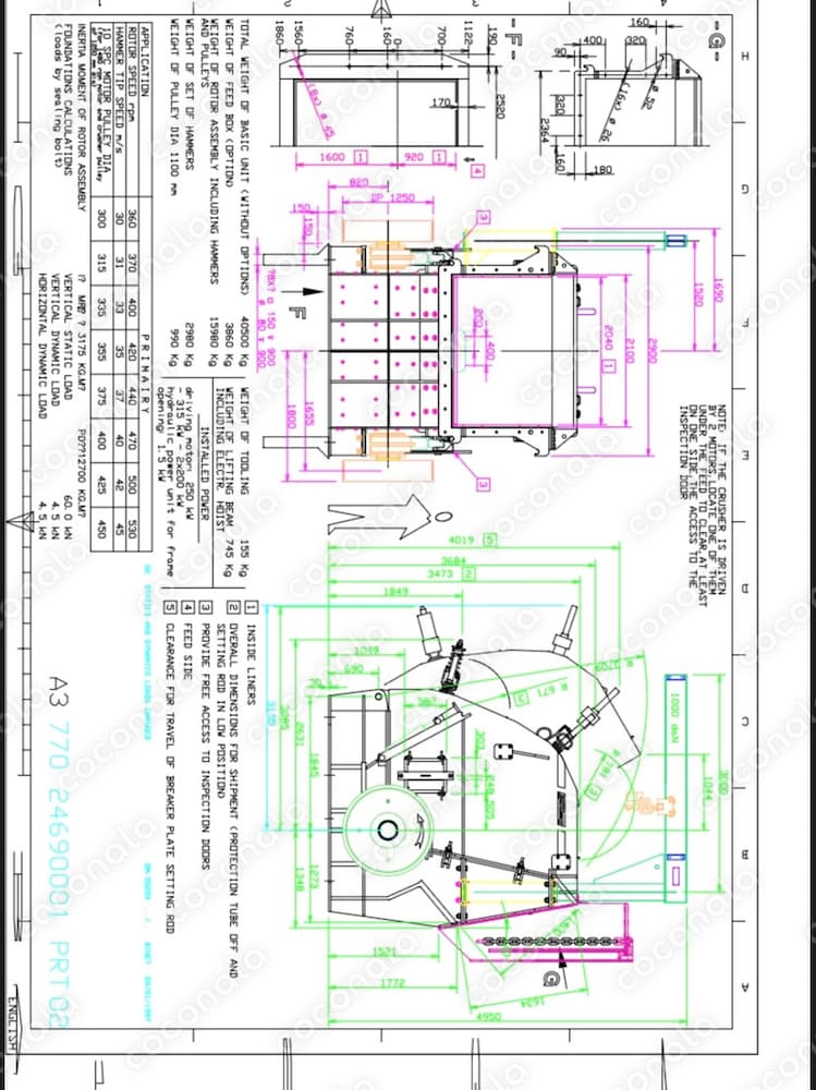 産業機械　二次元図面　2D CAD
