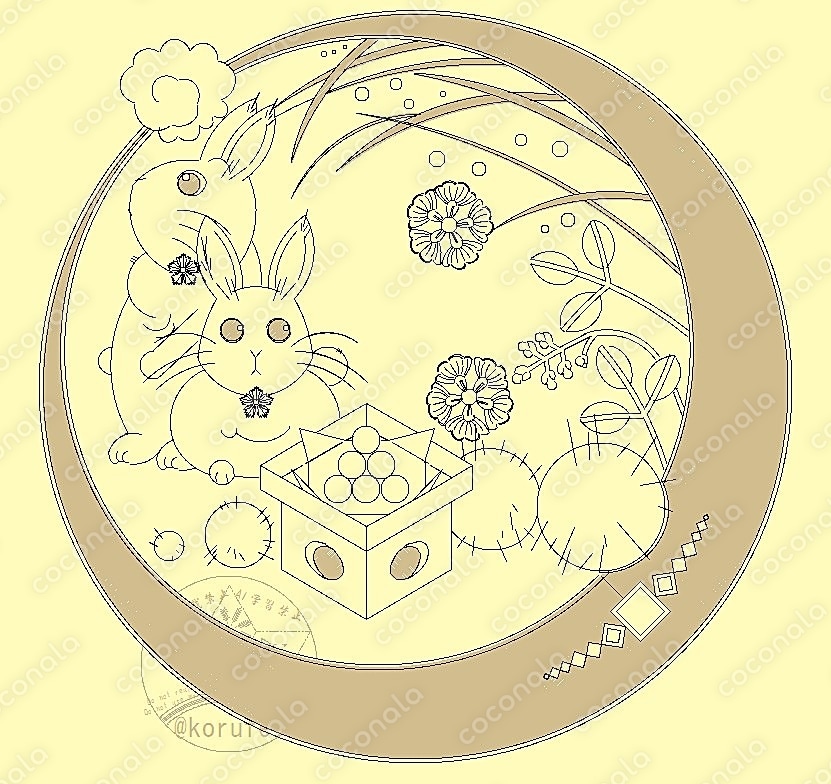 お月見の和風イラスト