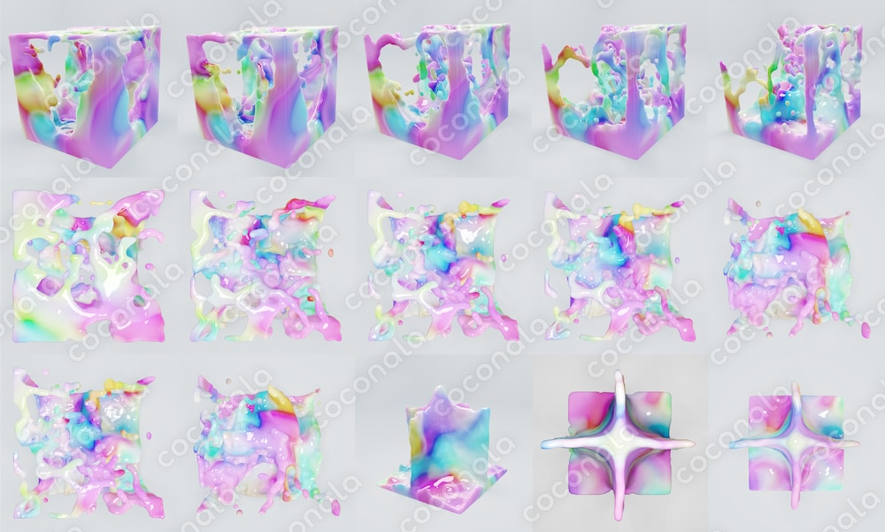 【セット販売】3D虹色リキッド◉アイコン、ヘッダー、その他様々な用途に