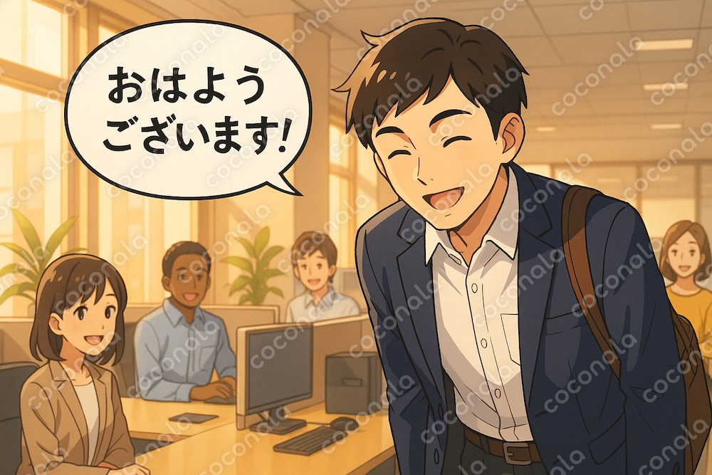 セリフ「おはようございます」5種類