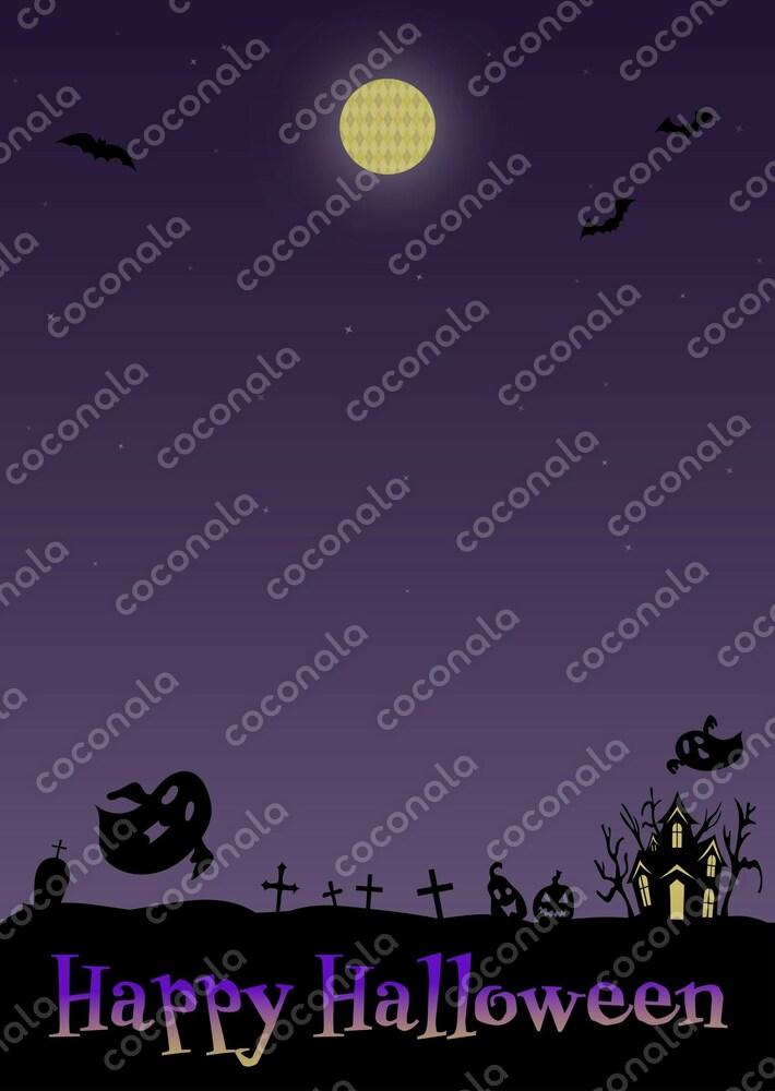 ハロウィン素材｜A6用イラスト（JPEG/1654px×2331px）