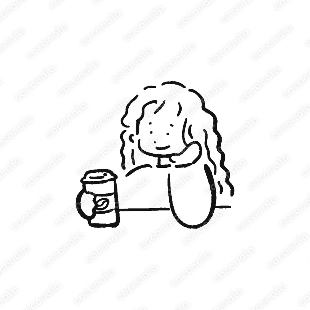おしゃれな女の子のイラスト①｜アイコン