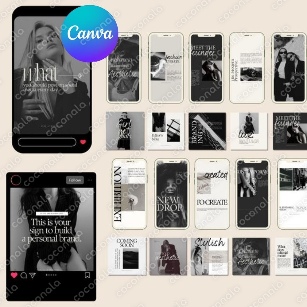 【Canva】モダンなInstagramテンプレート