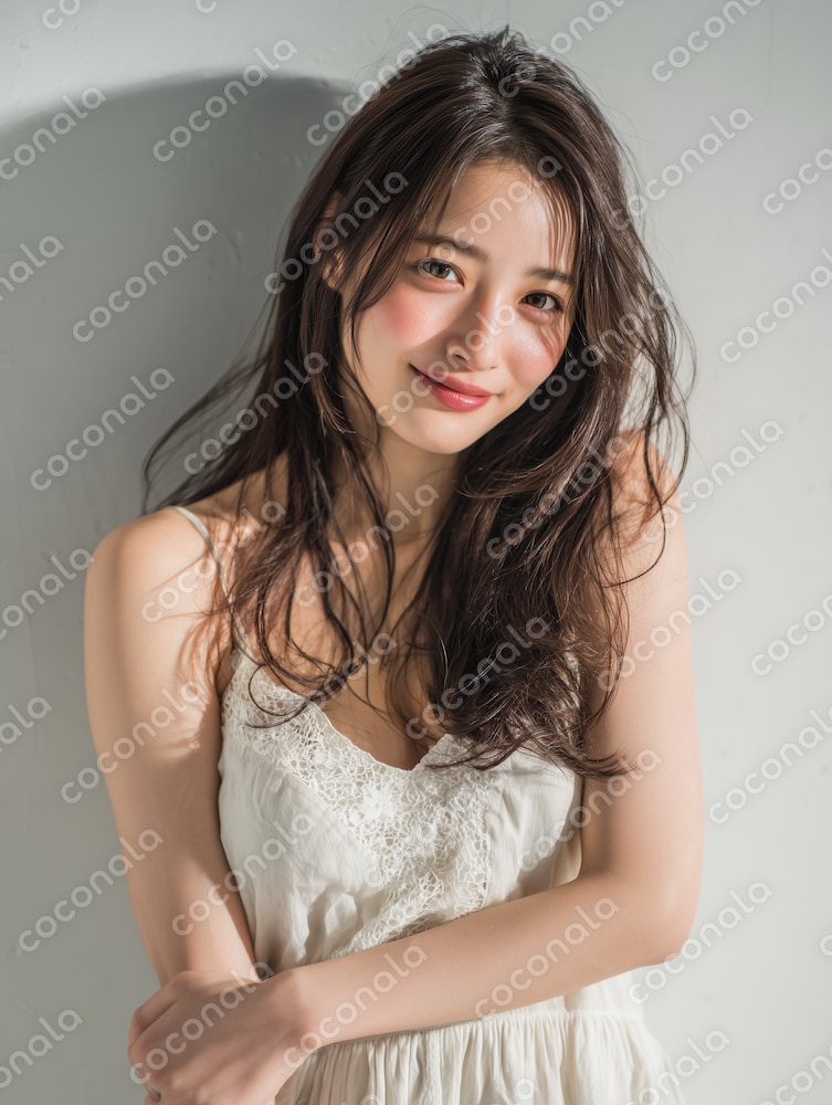 女性モデル、ナチュラル、透明感、20代、30代（AI画像です）