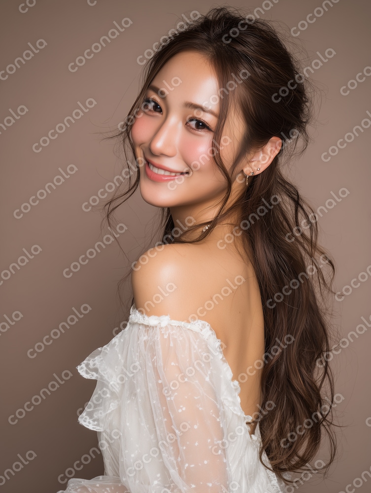 女性モデル、ナチュラル、透明感、20代、30代（AI画像です）