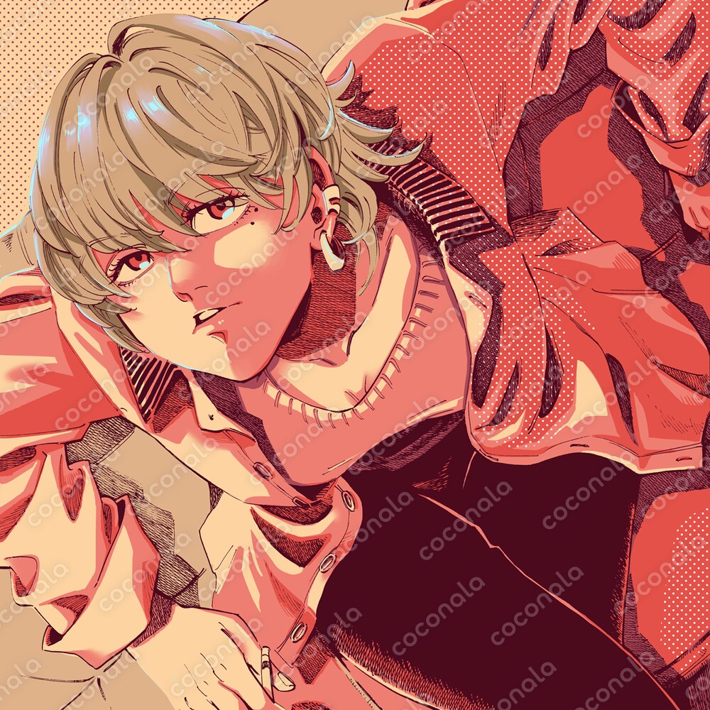 アイコン、CDジャケット等に使えるアンニュイな女性のイラスト