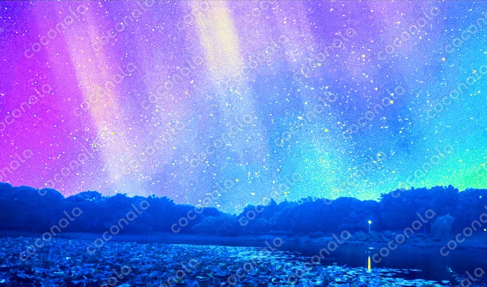 紫のオーロラ