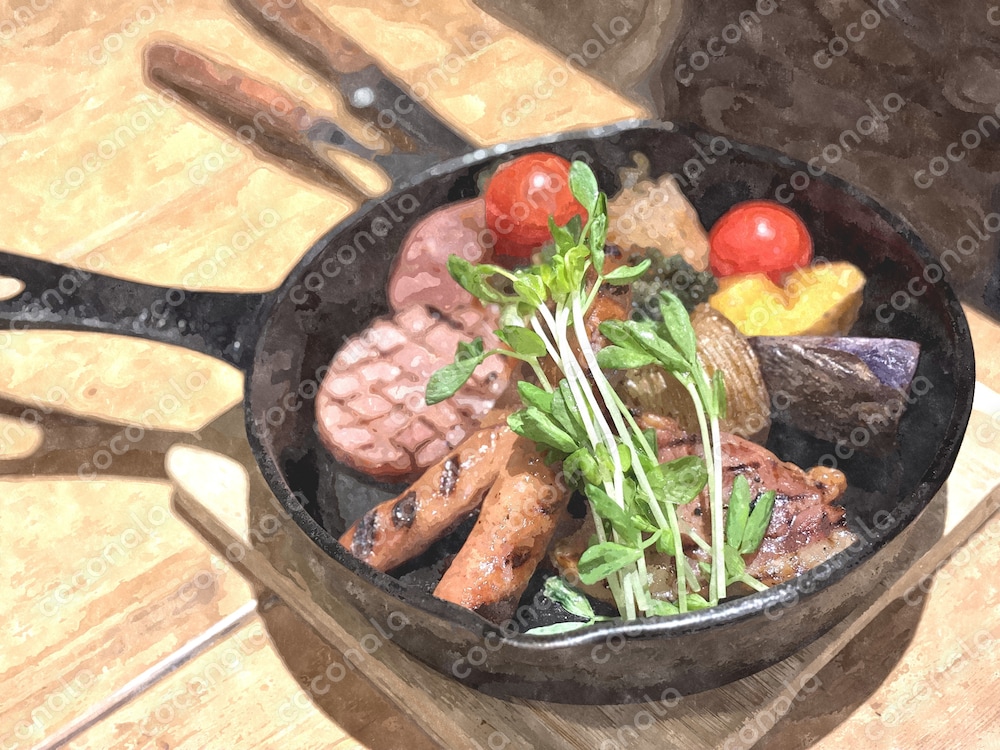鉄板肉料理