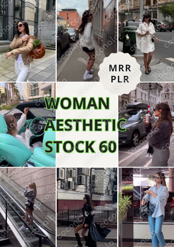 Instagram/TikTok向け Woman Aesthetic Stock動画テンプレ ②