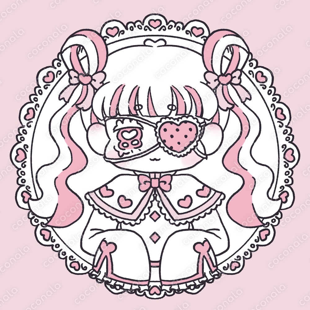 女の子のアイコンイラスト【商用OK】