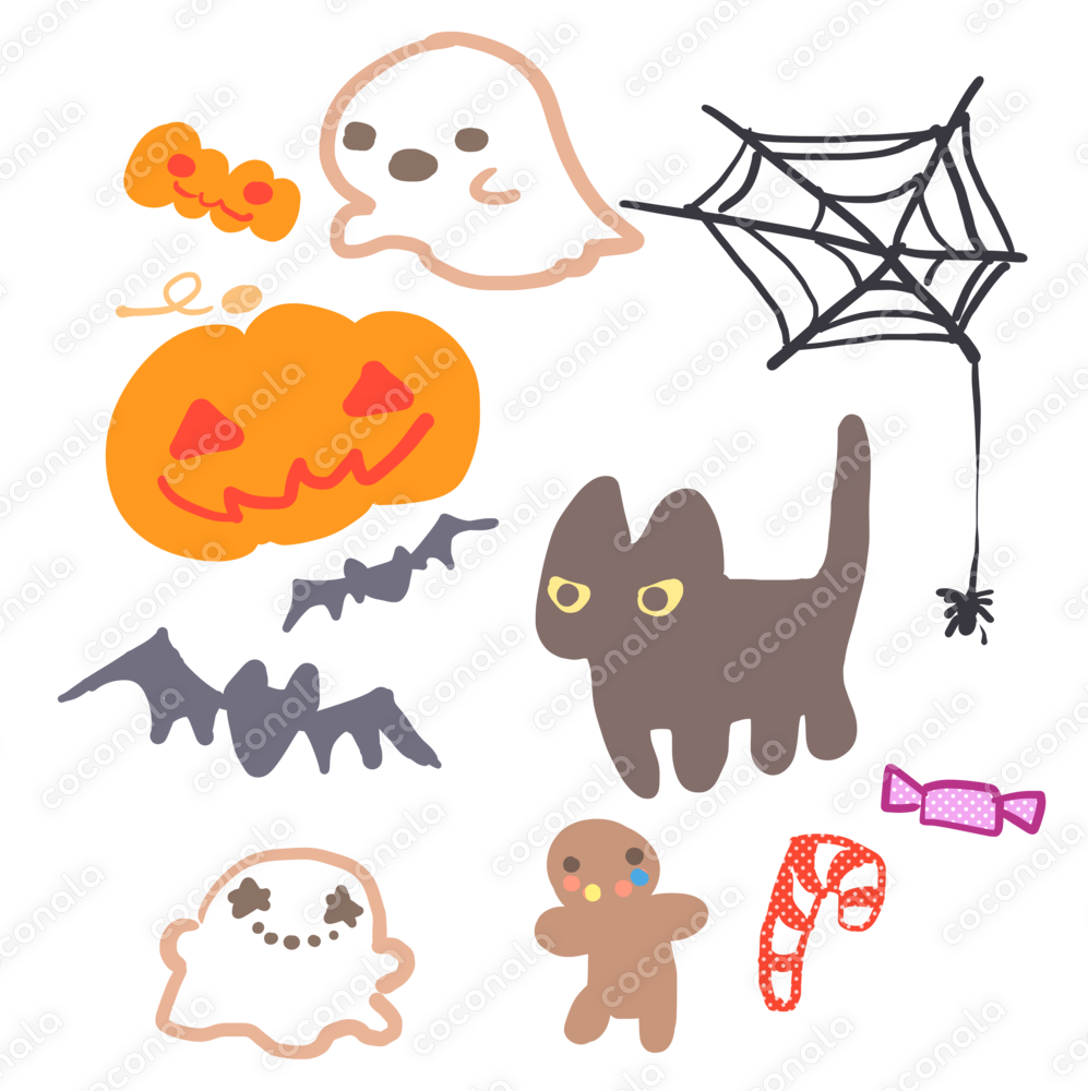 ポップゆるかわハロウィンイラスト