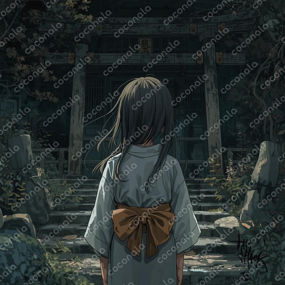 使える素材│廃神社と少女