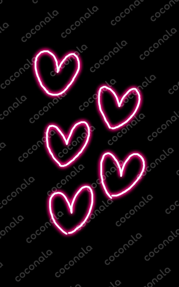 ハート/ネオン文字ピンク画像 neon heart pink