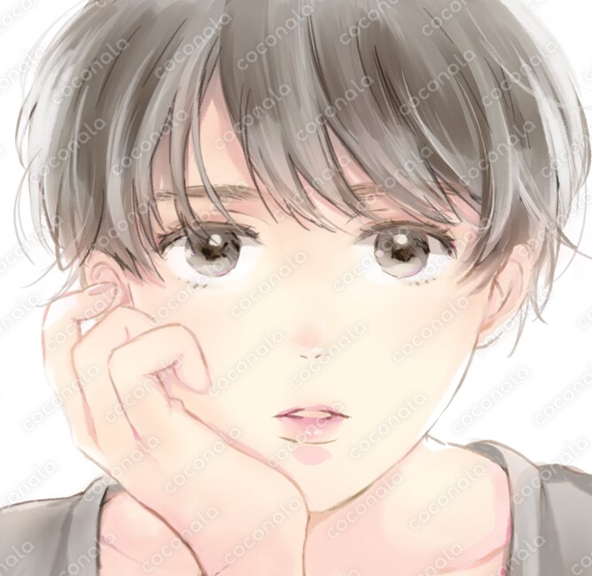 アイコン　女の子　ふんわりタッチ
