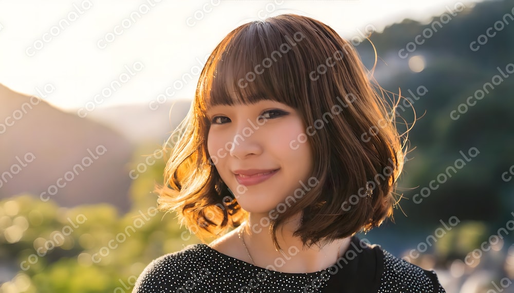 ナチュラルな雰囲気の微笑む女性