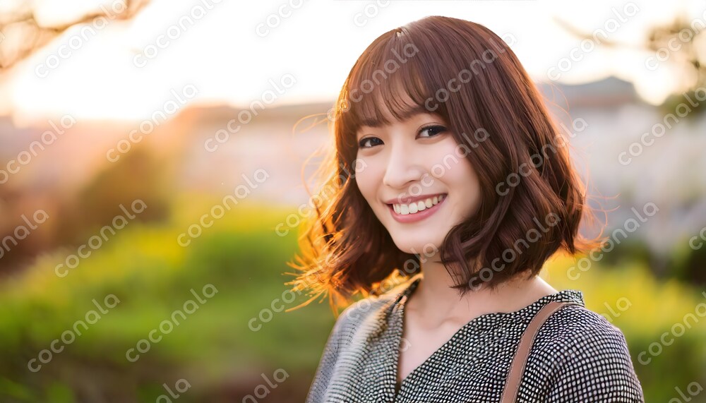 ナチュラルな雰囲気の微笑む女性