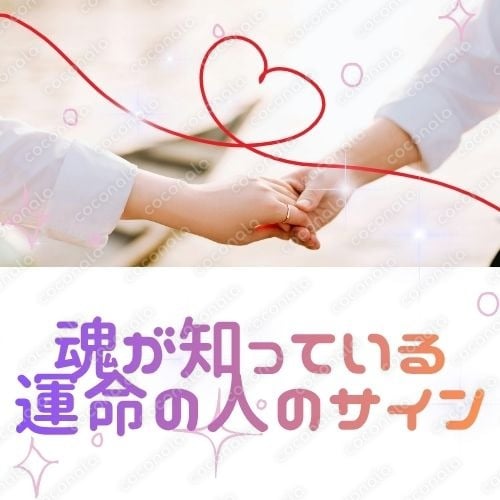 魂が知っている運命の人のサイン