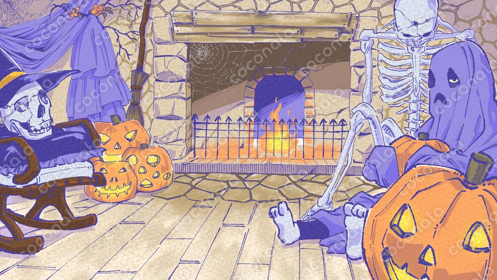 動画のサムネイル等に使えるハロウィンのイラスト