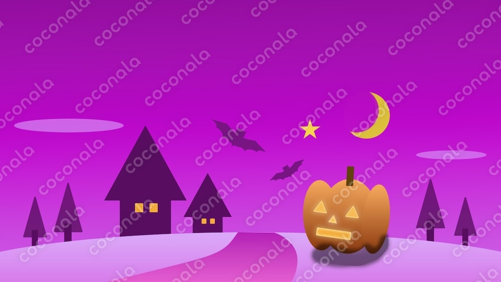 ハロウィンパーティーの動画のサムネイル用背景画像