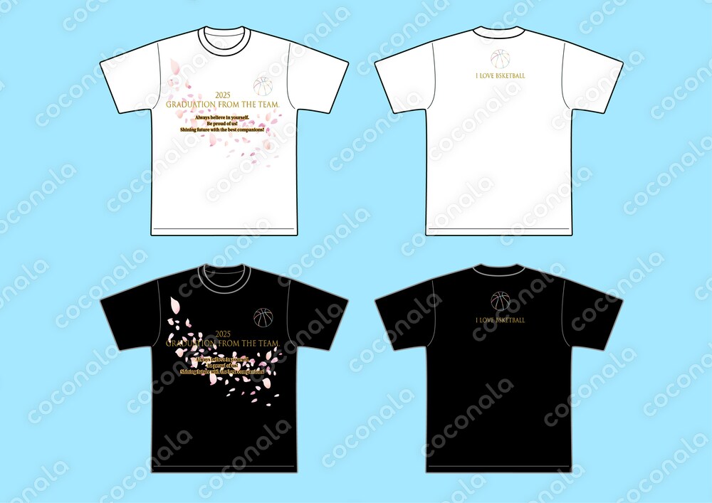 バスケットボールTシャツデザイン(卒団用)