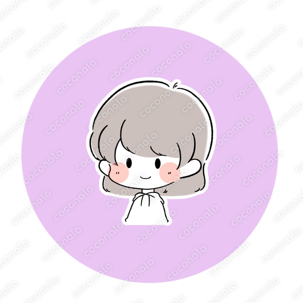 【半額1000円】ゆるかわいい手描きアイコン素材｜SNS・プロフィールに