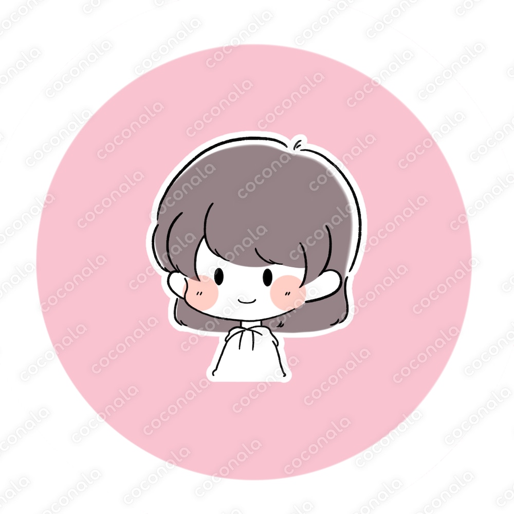 【半額1000円】ゆるかわいい手描きアイコン素材｜SNS・プロフィールに