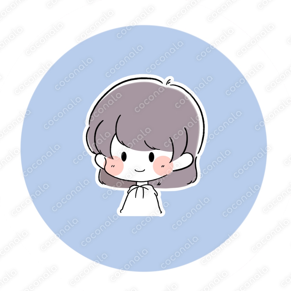 【半額1000円】ゆるかわいい手描きアイコン素材｜SNS・プロフィールに
