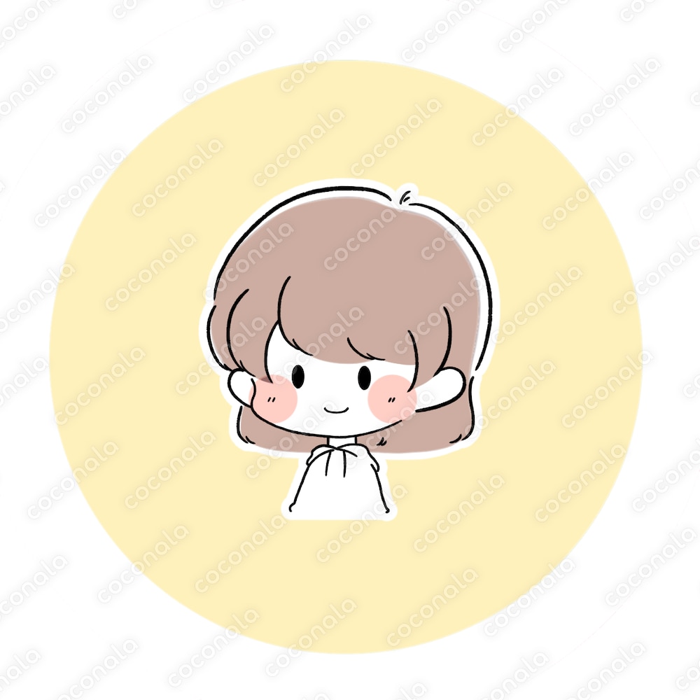 【半額1000円】ゆるかわいい手描きアイコン素材｜SNS・プロフィールに