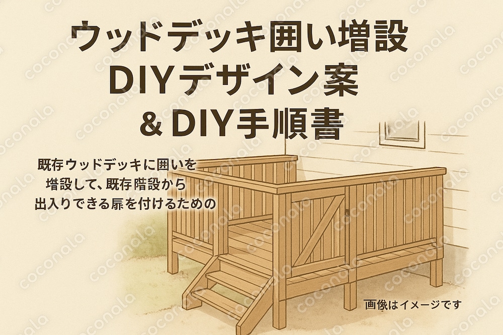 【DIY初心者OK】ウッドデッキ囲い増設方法【完成イメージ・DIY手順書】
