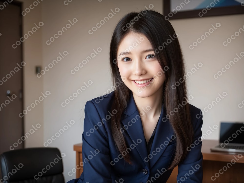 ビジネス用素材－オフィスで働く女性⑤