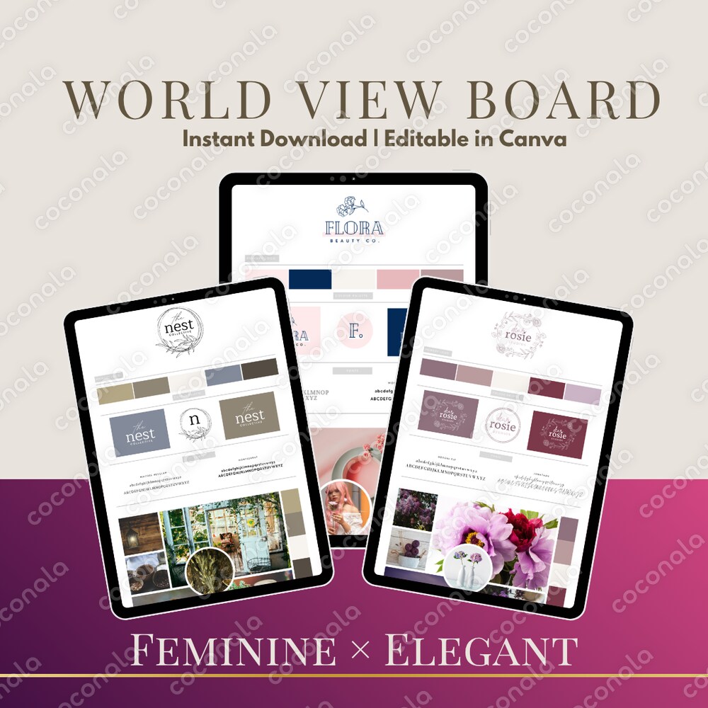 【Feminine × Elegant】洗練された女性ブランドをつくるCanvaブランドテンプレート